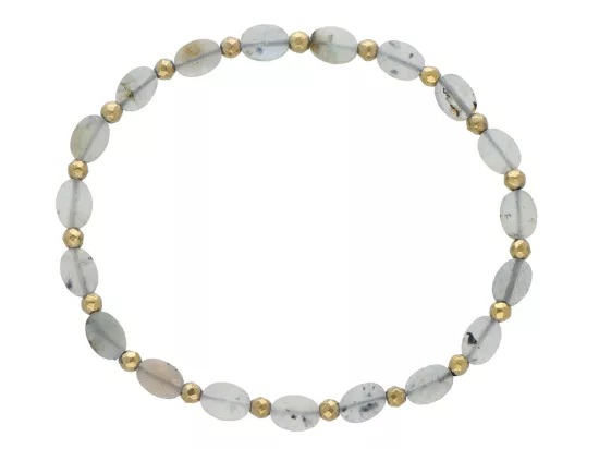 R5C73 BRANSOLETKA LABRADORYT I HEMATYT