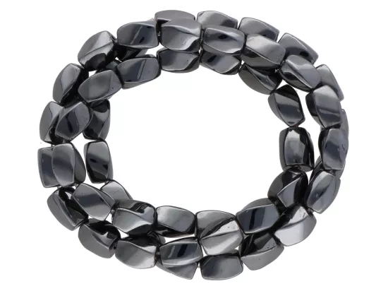 K6Z84 HEMATYT ŁEZKI SKRĘCANE 5/8 mm - 1 SZNUR