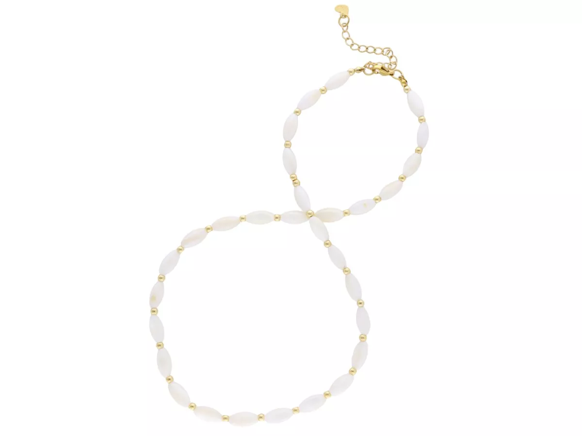 N3M56 NASZYJNIK MASA PERŁOWA I STAL CHIRURGICZNA