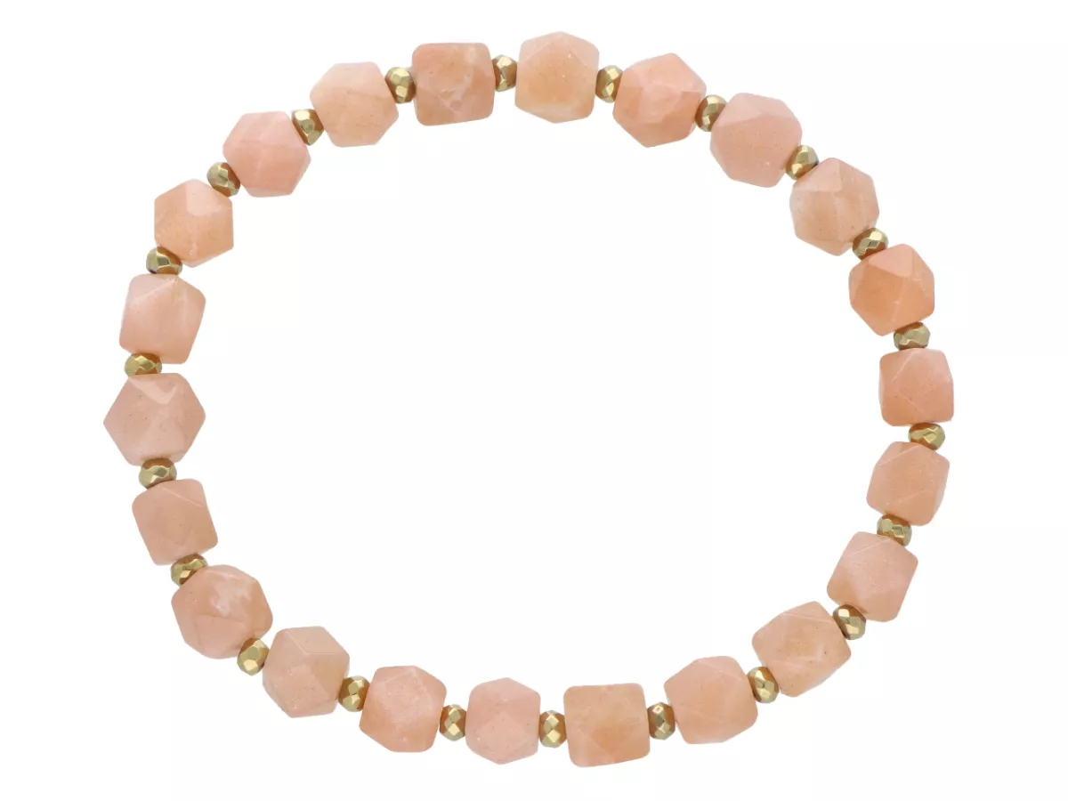 R5C23 BRANSOLETKA KAMIEŃ SŁONECZNY I HEMATYT