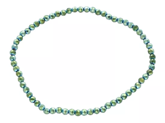 R4H31 BRANSOLETKA HEMATYT KULE FASETOWANE 3 mm