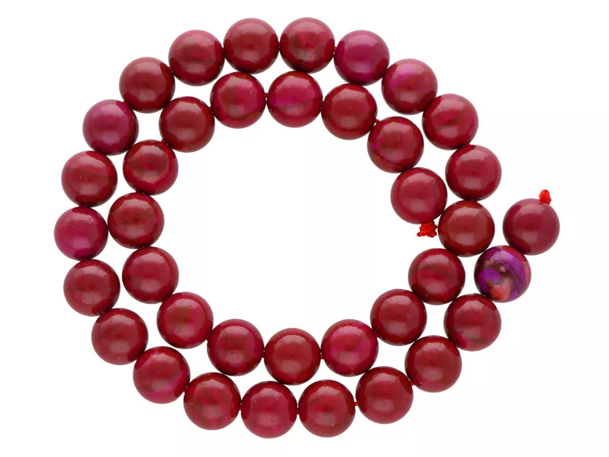 K7A15 JASPIS MORSKI KULE 10,5 mm - 1 SZNUR