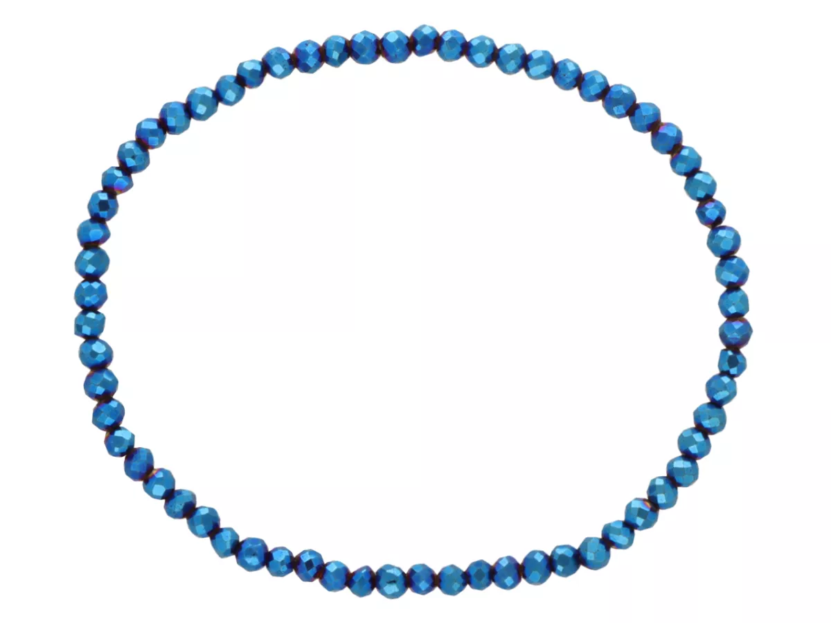 R2S75 BRANSOLETKA HEMATYT KULE FASETOWANE 3 mm