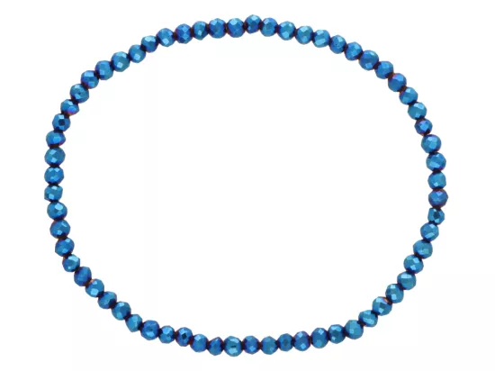 R2S75 BRANSOLETKA HEMATYT KULE FASETOWANE 3 mm