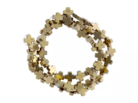 K6R50 HEMATYT KRZYŻYKI 6,5/6,5 mm 1 SZNUR