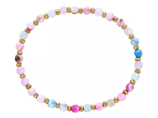 R5D42 BRANSOLETKA AGAT I HEMATYT