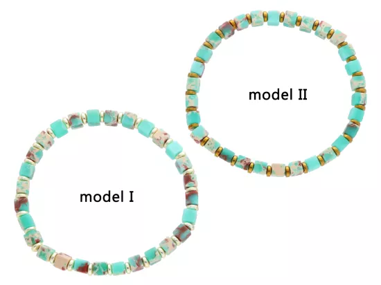 R4O92 BRANSOLETKA JASPIS CESARSKI I HEMATYT