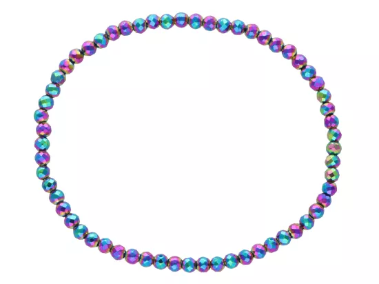 R2N43 BRANSOLETKA HEMATYT KULE FASETOWANE 3 mm