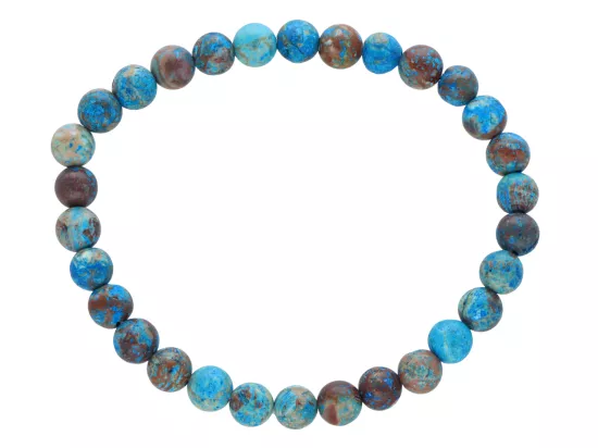 R4B32 BRANSOLETKA TURKUS AFRYKAŃSKI MATOWY KULE 6,5 mm