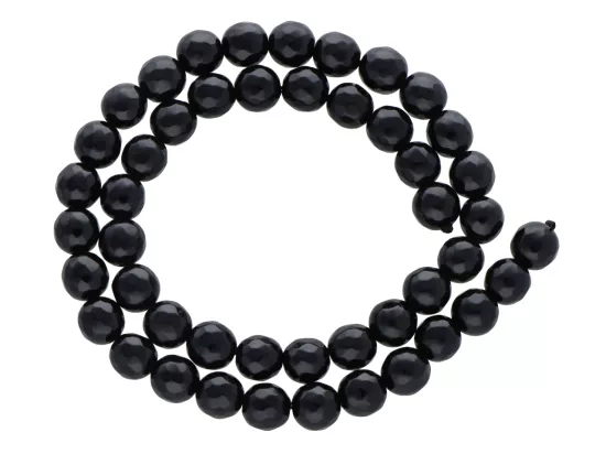 K5Y51 ONYKS KULE FASETOWANE 7,5 mm - 1 SZNUR