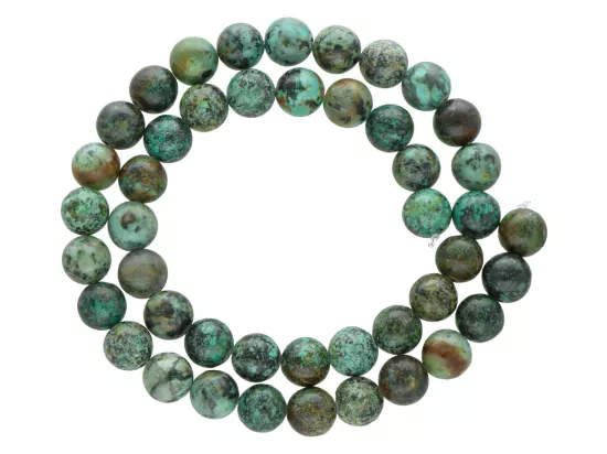 K7G43 TURKUS AFRYKAŃSKI PÓŁMATOWY KULE 8,5 mm - 1 SZNUR