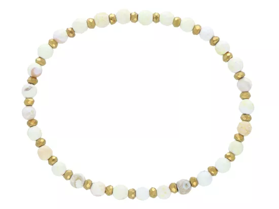 R5D44 BRANSOLETKA AGAT I HEMATYT