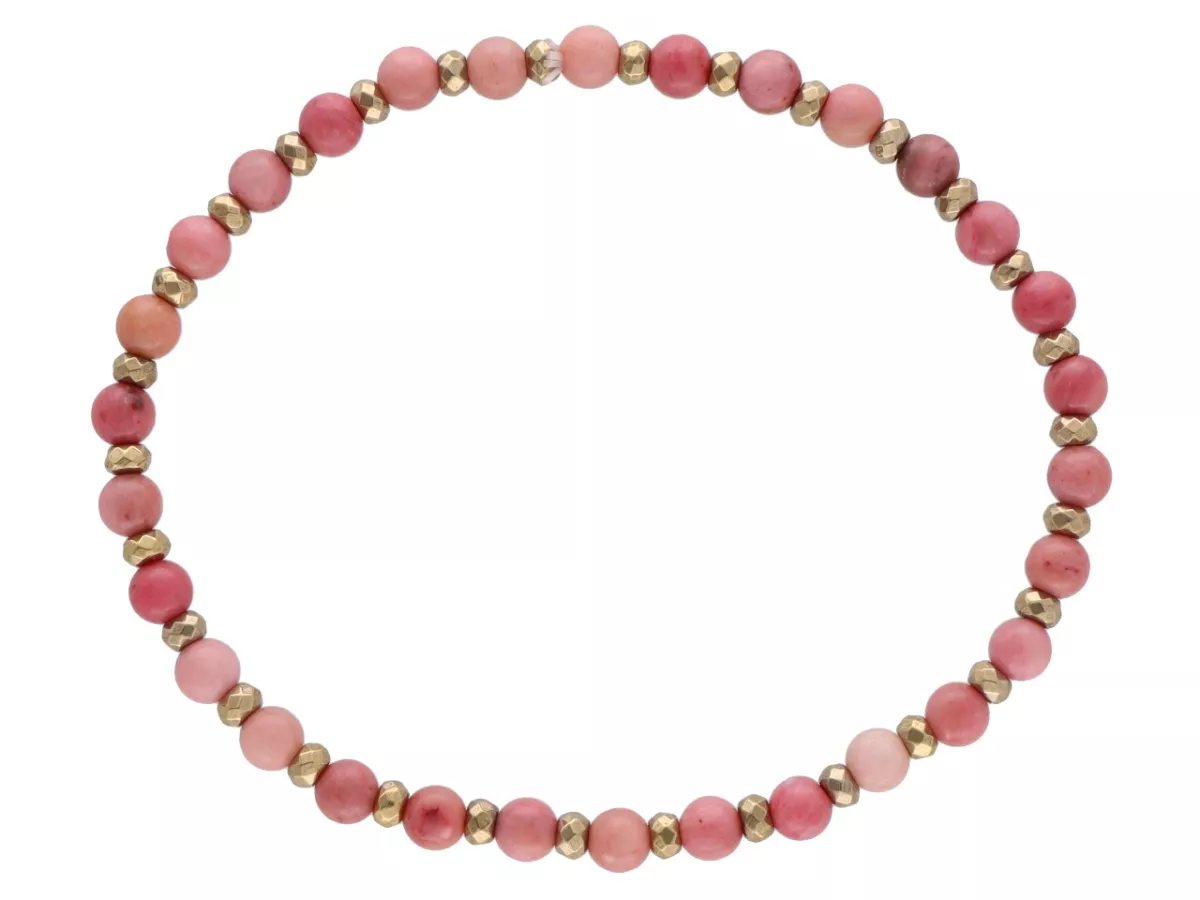 R4M52 BRANSOLETKA RODOCHROZYT KULE 4,5 mm