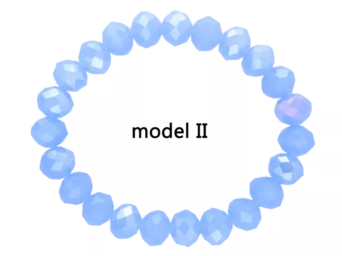 R2T64 BRANSOLETKA KRYSZTAŁKI 10 mm NA GUMCE