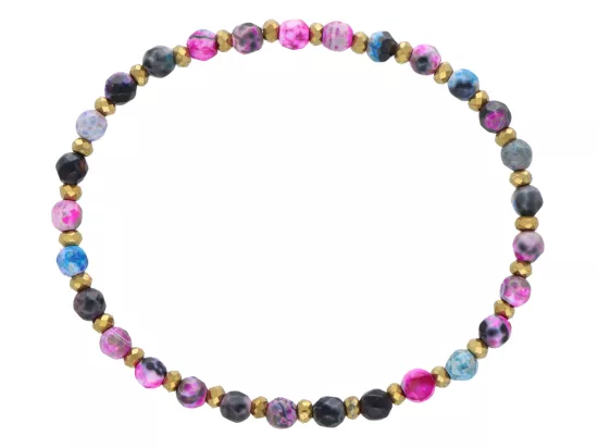 R5D31 BRANSOLETKA AGAT I HEMATYT