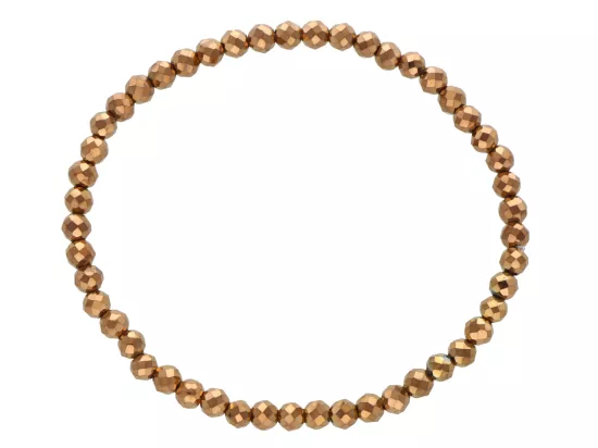 R2F90 BRANSOLETKA HEMATYT KULE FASETOWANE 4 mm