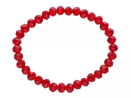 R4C83 BRANSOLETKA KRYSZTAŁKI 6 mm NA GUMCE