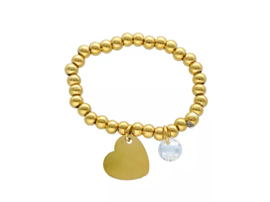 R3Y39 PIERŚCIONEK ZE STALI CHIRURGICZNEJ Z ZAWIESZKAMI - 1 SZTUKA