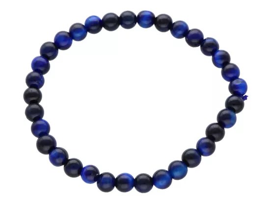 R4E59 BRANSOLETKA TYGRYSIE OKO GRANATOWE KULE 6,5 mm