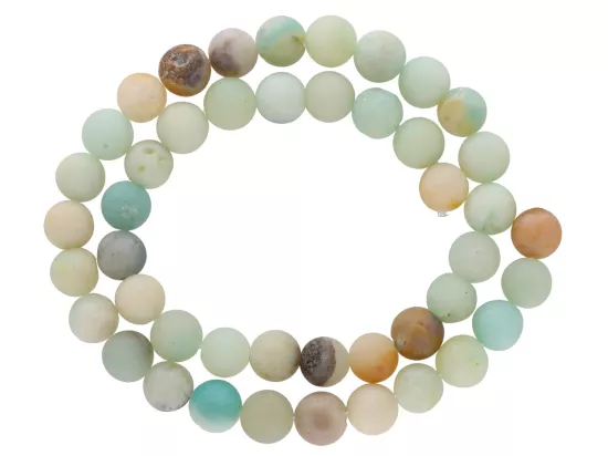 K6G15 AMAZONIT TRAWIONY KULE 8,5 mm - 1 SZNUR