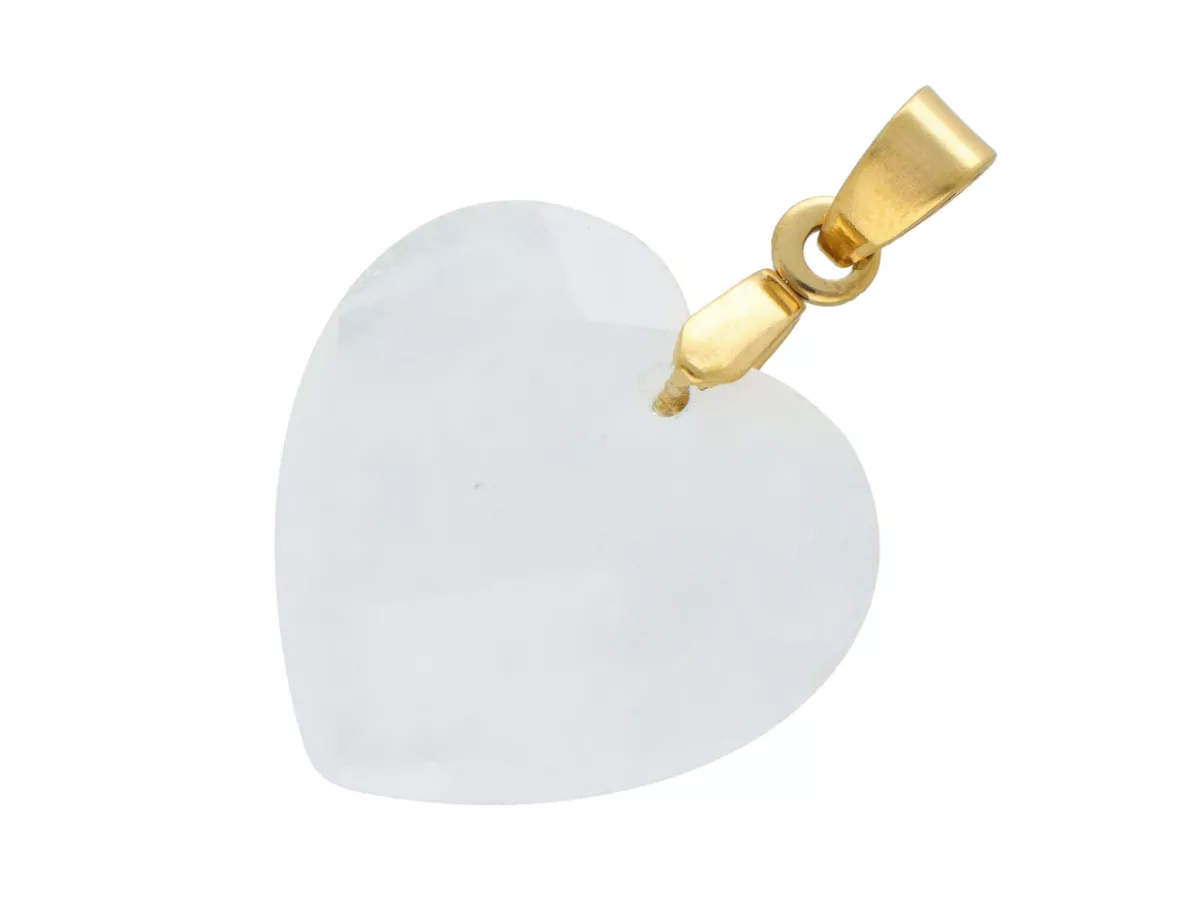 W2Z37 WISIOR ZAWIESZKA KRYSZTAŁ GÓRSKI SERCE FASETOWANE