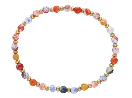 R5D41 BRANSOLETKA AGAT I HEMATYT