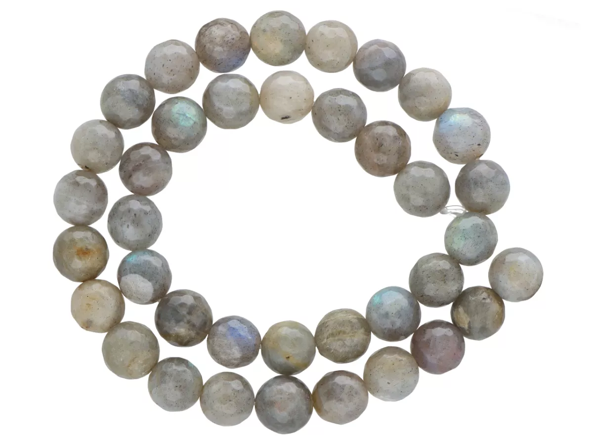 K5P79 LABRADORYT KULE FASETOWANE 10 mm