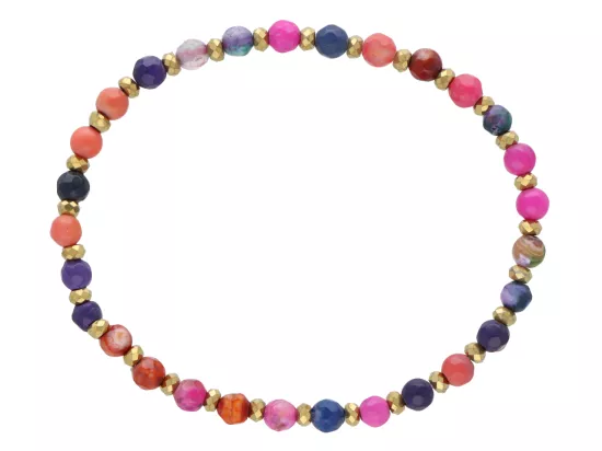 R5D02 BRANSOLETKA AGAT I HEMATYT