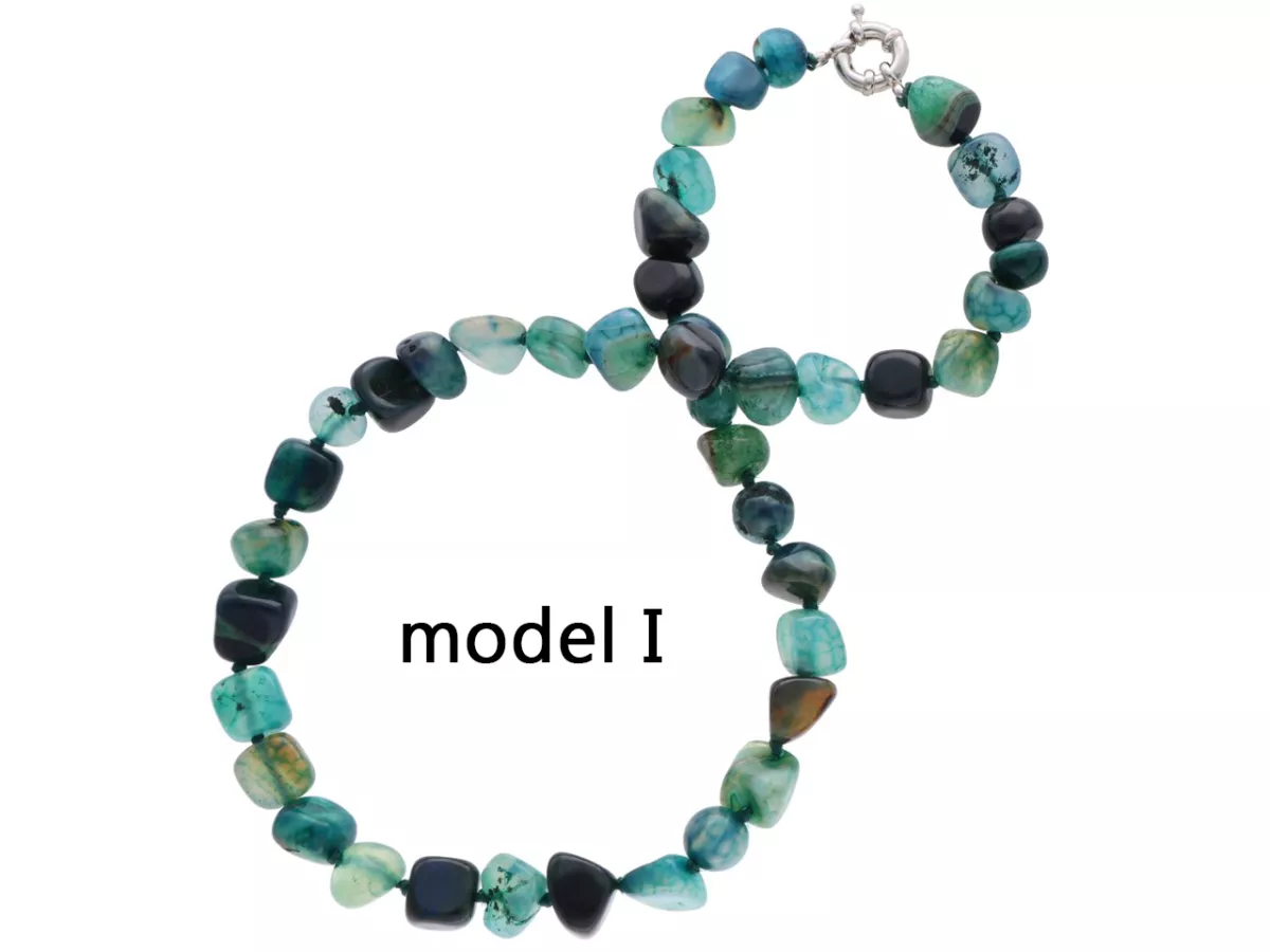 N3K30 NASZYJNIK AGAT BRYŁKI