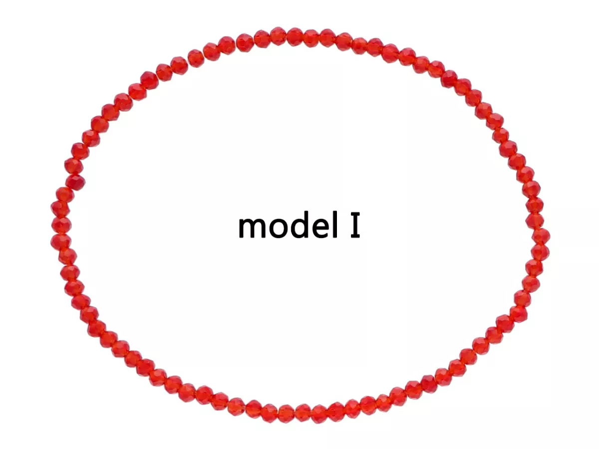 R4B81 BRANSOLETKA KRYSZTAŁKI 2,5 mm NA GUMCE