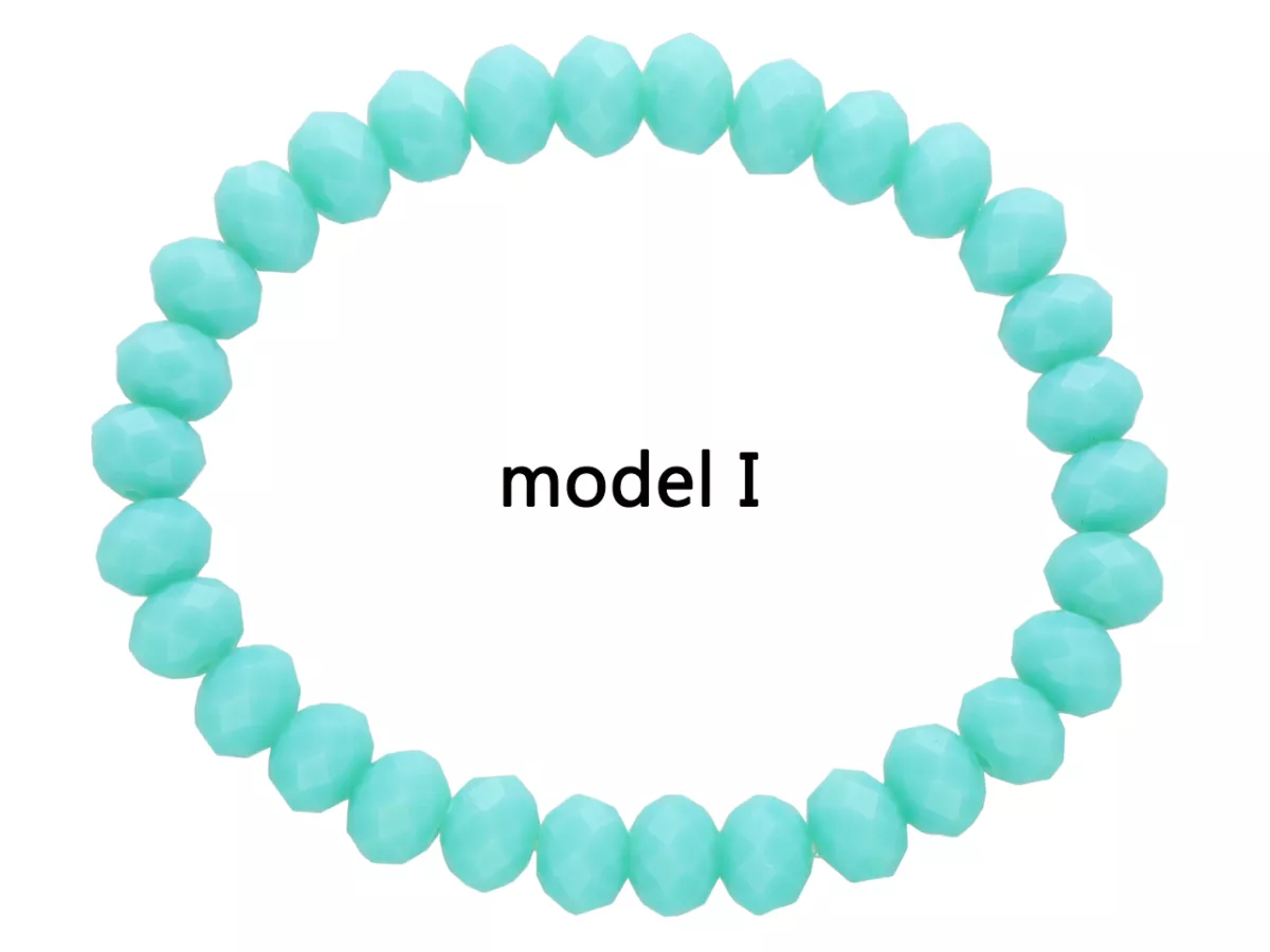 R2J44 BRANSOLETKA KRYSZTAŁKI 8 mm NA GUMCE