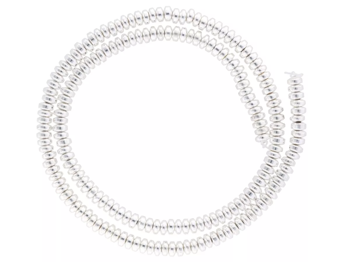 K7F28H HEMATYT TALERZYKI 4 mm - 5 SZNURÓW - ZESTAW