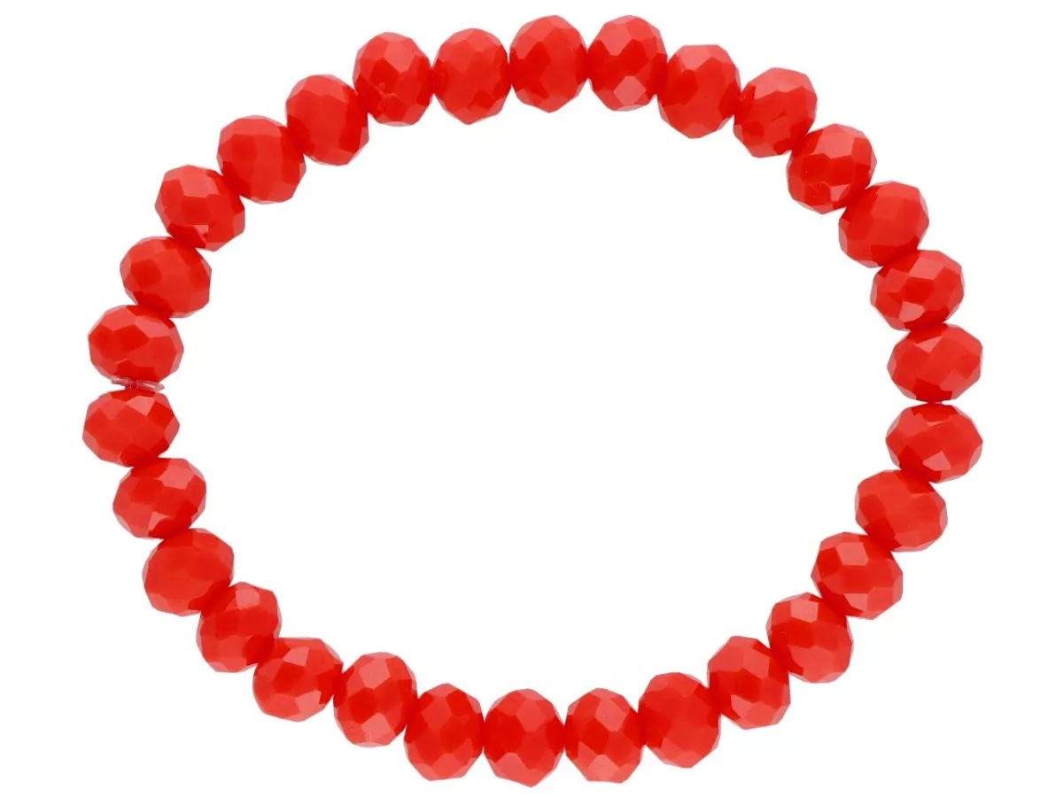 R1P30 BRANSOLETKA KRYSZTAŁKI 8 mm NA GUMCE