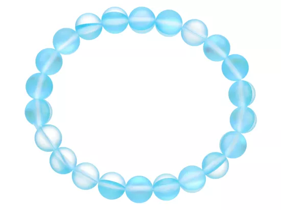 R4N35 BRANSOLETKA CYRKONIA SZKLANA MAT KULE 8,5 mm