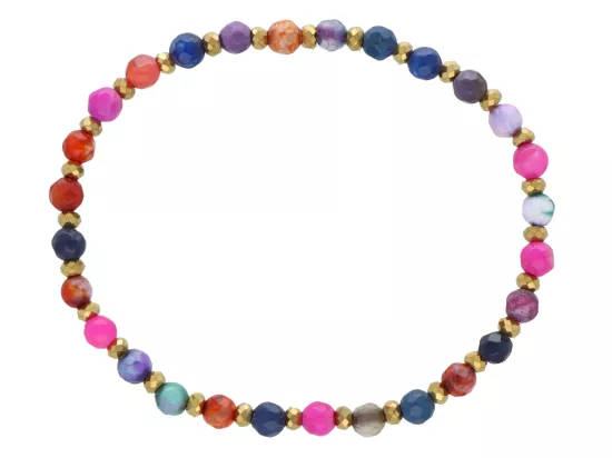 R5C94 BRANSOLETKA AGAT I HEMATYT