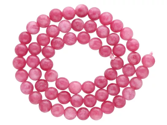 K7U61 JADEIT RUBINOWY KULE 6,5 mm 1 SZNUR