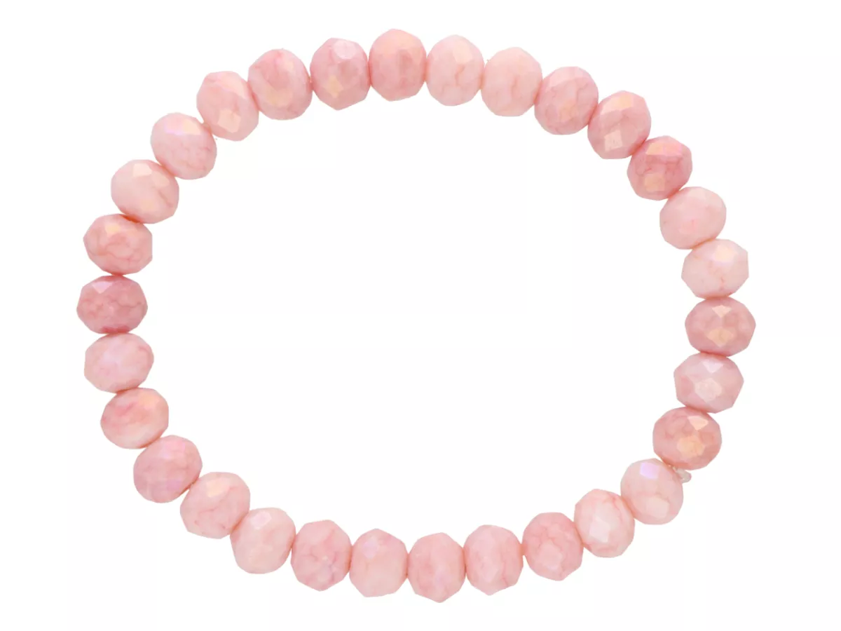 R5E04 BRANSOLETKA KRYSZTAŁKI 8 mm NA GUMCE