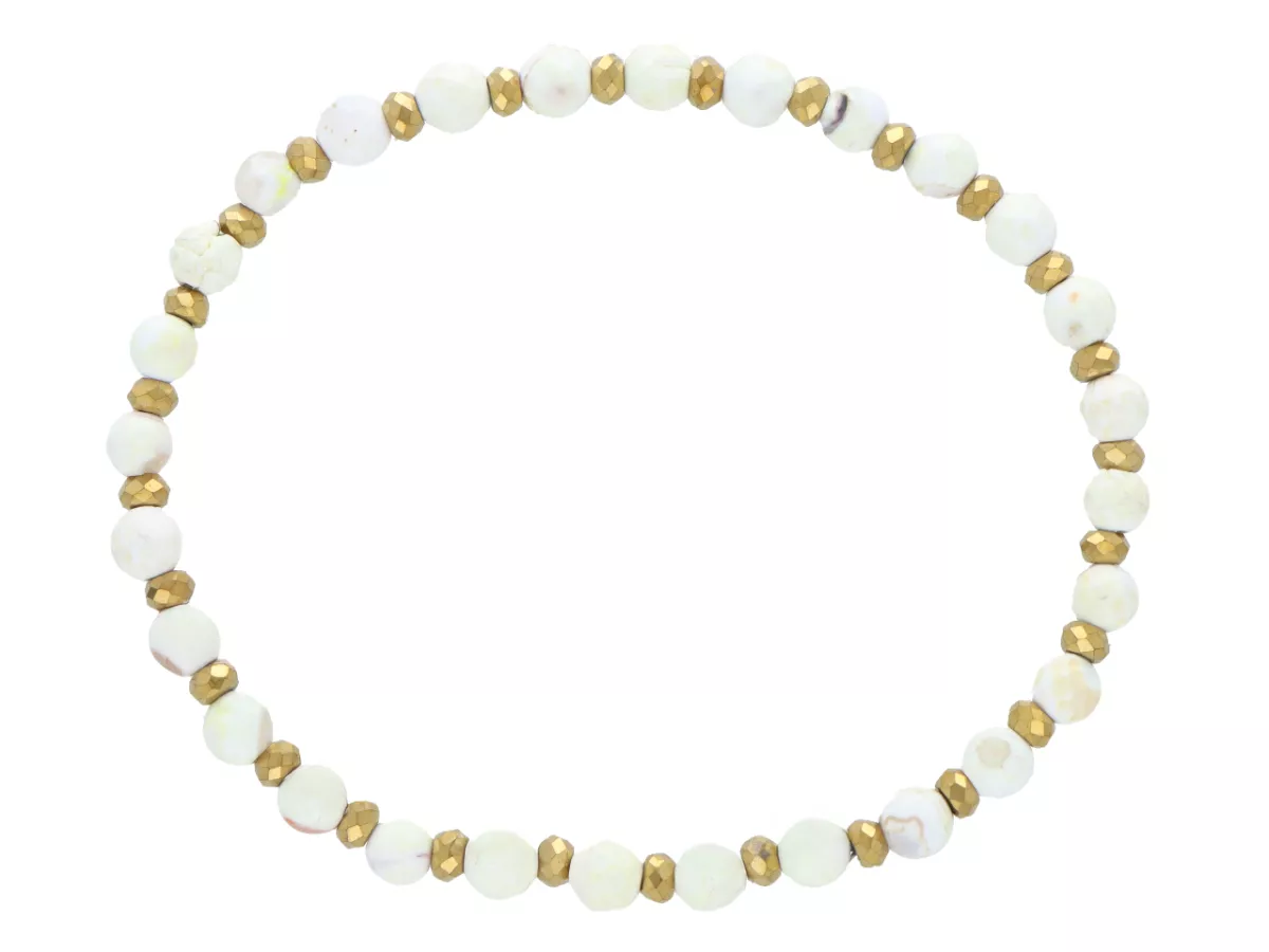 R5D43 BRANSOLETKA AGAT I HEMATYT