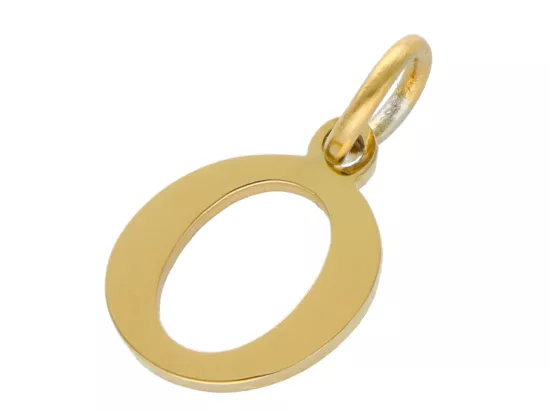 P5N76 ZAWIESZKA OZDOBNA ZE STALI CHIRURGICZNEJ LITERKA "O" - 1 SZTUKA