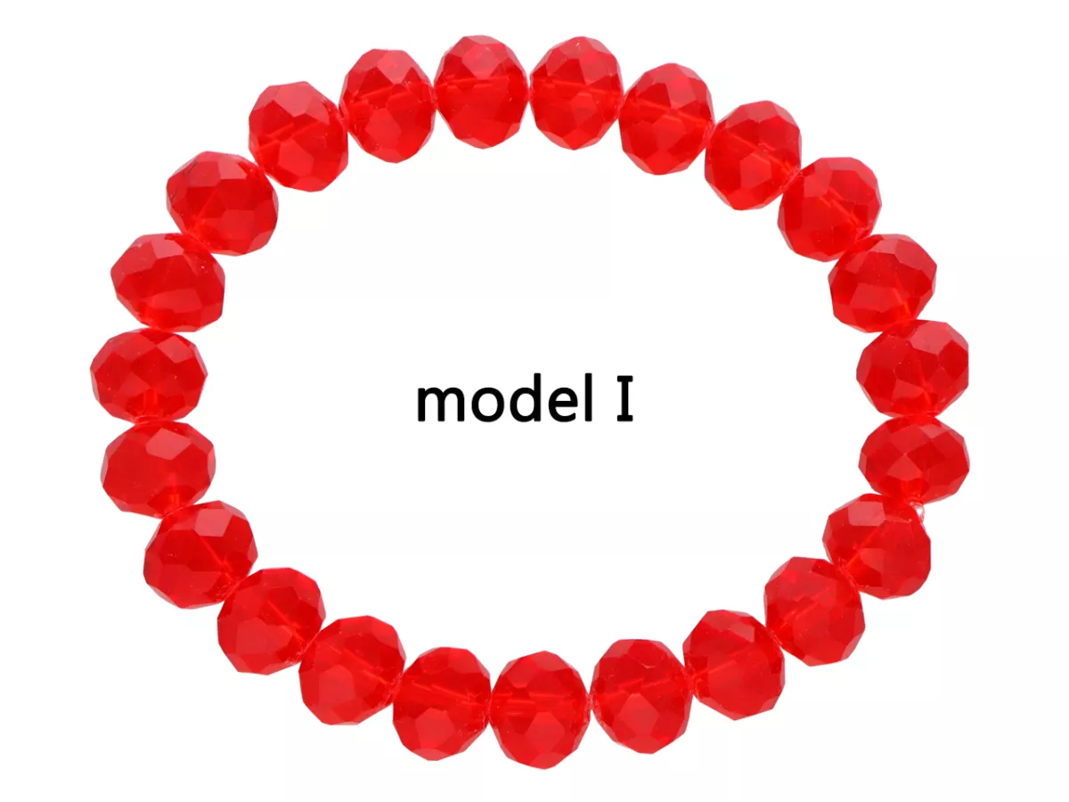 R4G82 BRANSOLETKA KRYSZTAŁKI 10 mm NA GUMCE