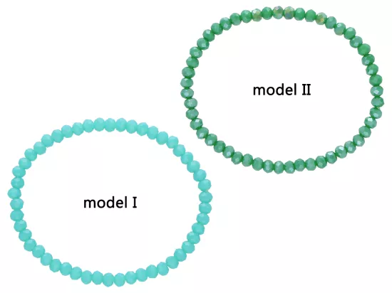 R2P57 BRANSOLETKA KRYSZTAŁKI 4 mm NA GUMCE