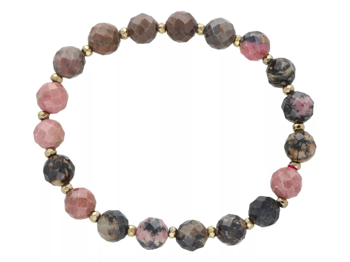 R5B97 BRANSOLETKA RODONIT I HEMATYT