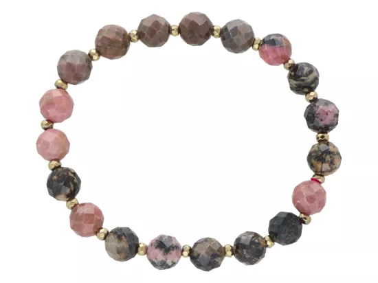 R5B97 BRANSOLETKA RODONIT I HEMATYT