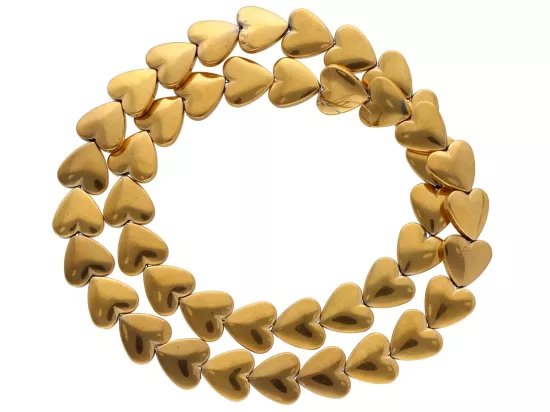 K7P01 HEMATYT MIODOWY SERCE 10/10 mm - 1 SZNUR