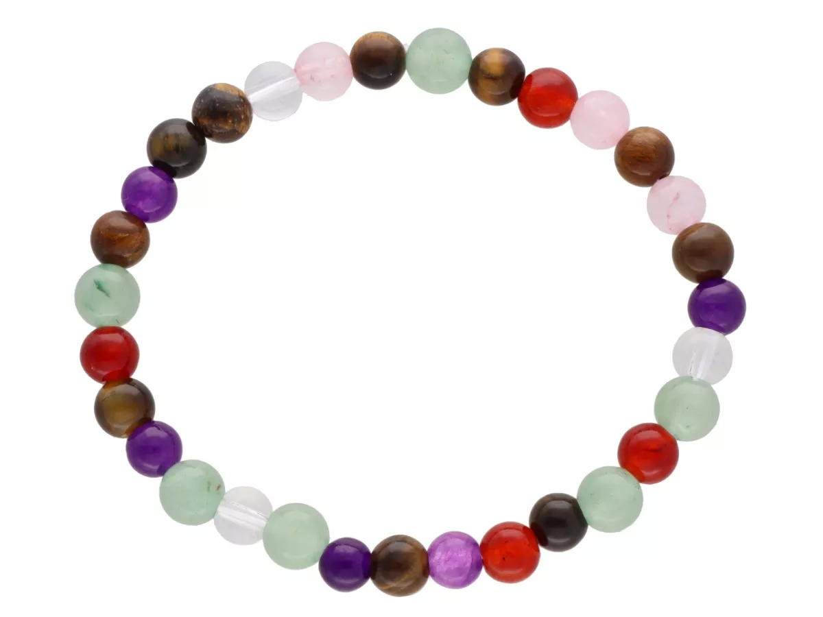 R3N81 BRANSOLETKA MIX KAMIENI KULE 6,5 mm