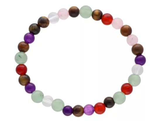 R3N81 BRANSOLETKA MIX KAMIENI KULE 6,5 mm