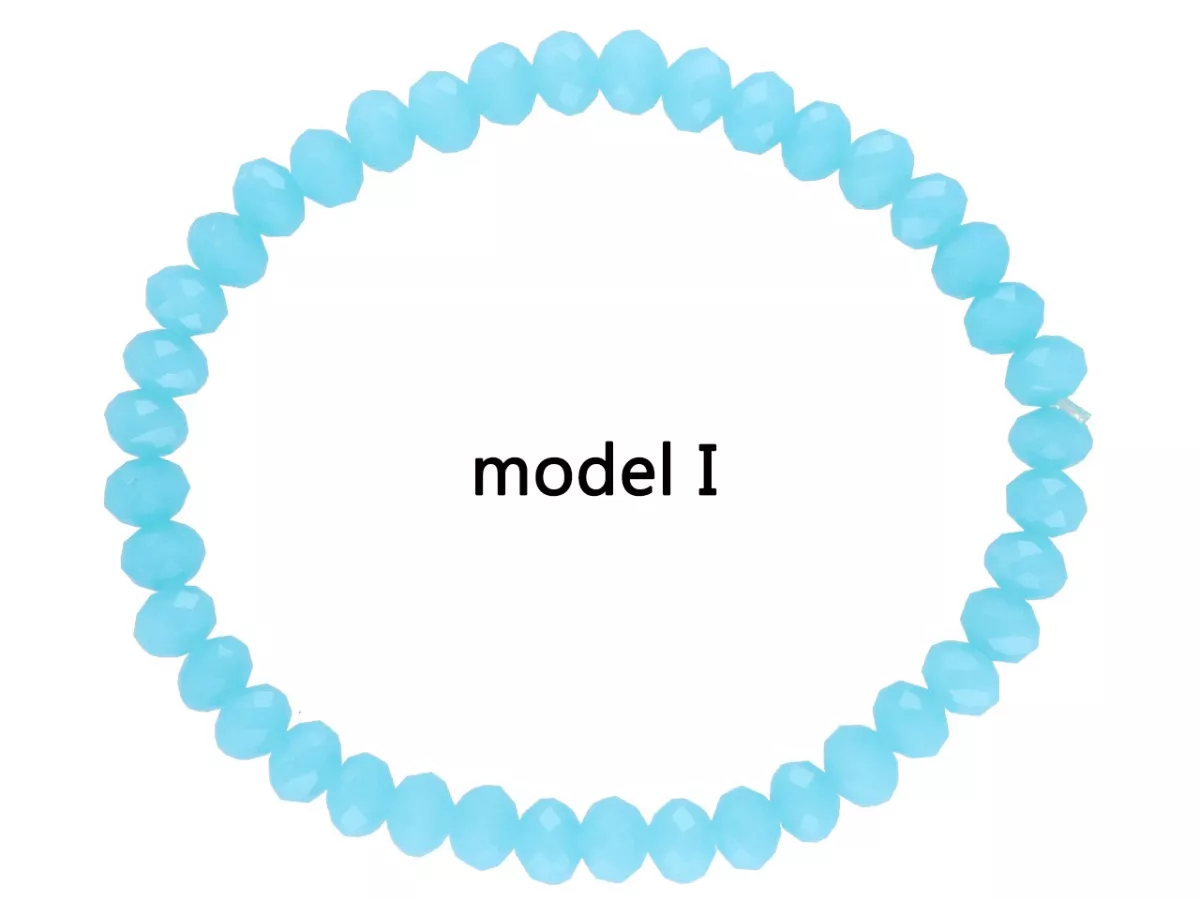 R2B07 BRANSOLETKA KRYSZTAŁKI 6 mm NA GUMCE