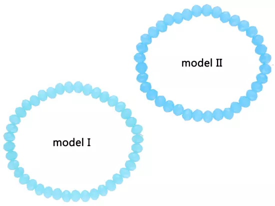 R2B07 BRANSOLETKA KRYSZTAŁKI 6 mm NA GUMCE