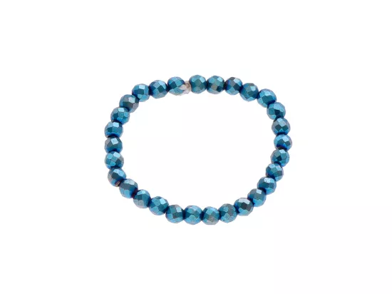 R3B94 PIERŚCIONEK HEMATYT KULE FASETOWANE 2 mm