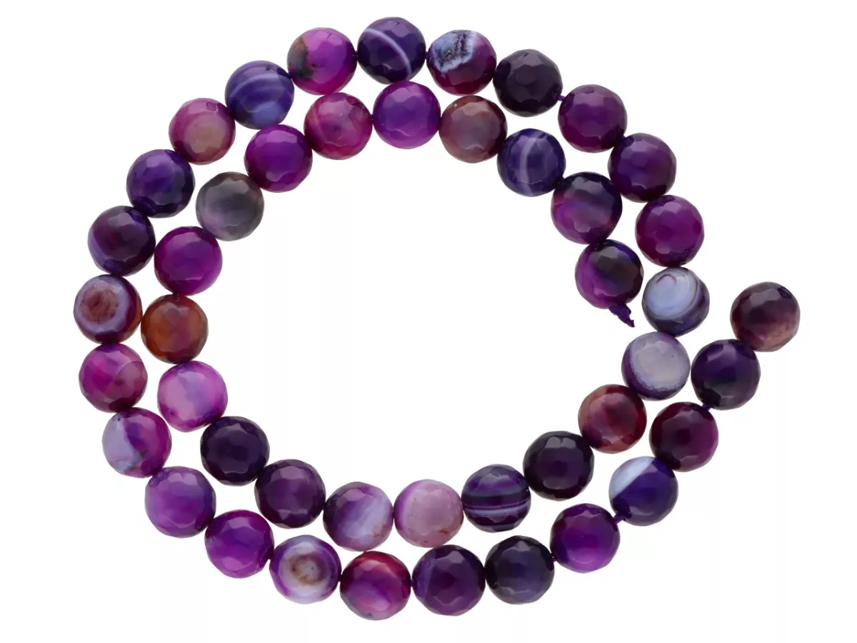 K7G27 AGAT KULE FASETOWANE 8 mm - 1 SZNUR